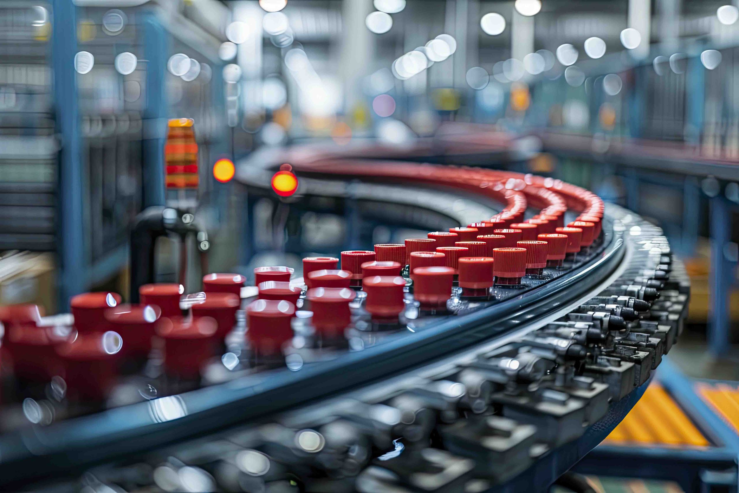 high-speed beverage or pharmaceutical bottling production line