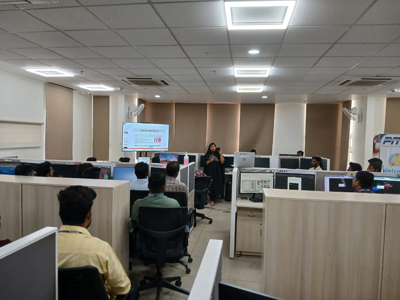 Advocate Neha giving POSH training at PMI Office