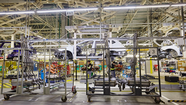 modern automotive manufacturing assembly line