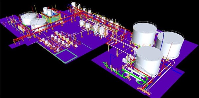 Gas Plant 3D Model